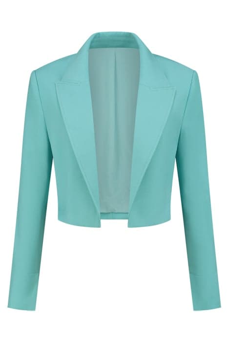 NEO CROPPED BLAZER AQUARELLE by Fifth House