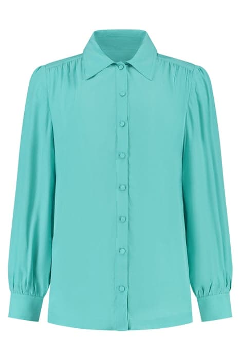 SHELL BUTTON BLOUSE AQUARELLE by Fifth House