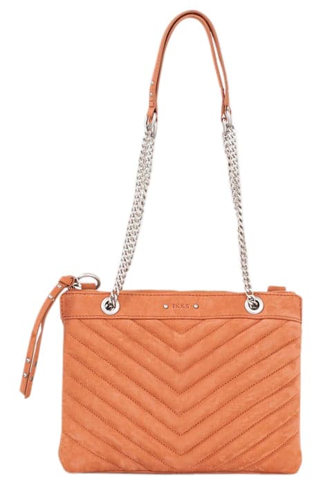 1440 REPORTER PASTEL CLUTCH BAG IN TERRACOTTA GINGER by IKKS