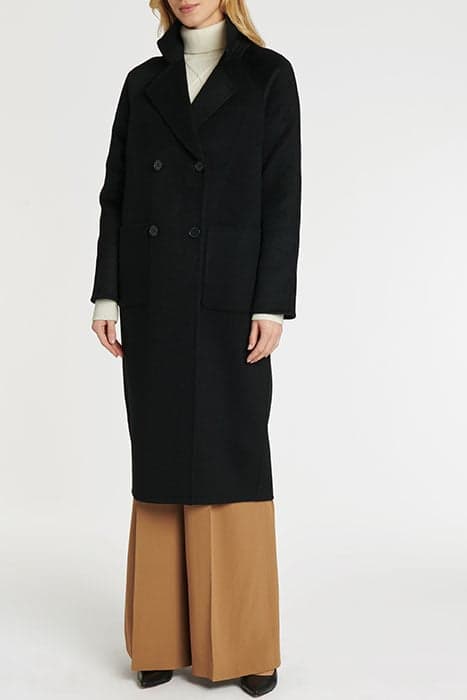 WOOL LONG COAT BLACK by Paule Ka