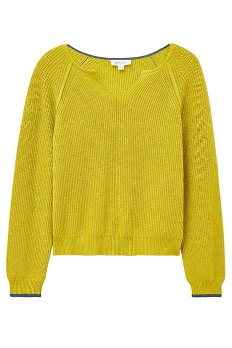 JENNIE RIB JUMPER MID CHARTREUSE by White Stuff