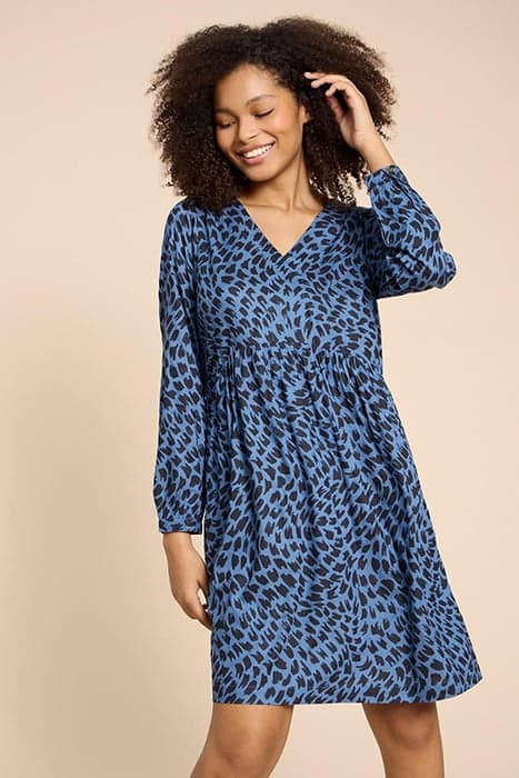 PENELOPE ECO VERO DRESS BLUE PRINT by White Stuff