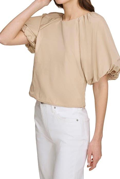 TAFFETA BLOUSE SANDALWOOD by DKNY