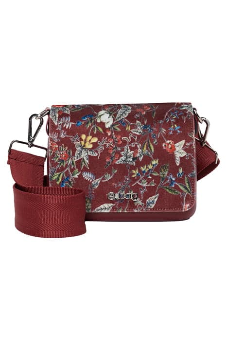 OPOCKET COMPOSED FLAP VELVET DESIGN FLOWER BORDEAUX by O bag