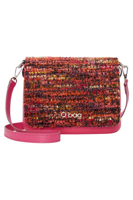 OPOCKET COMPOSED FLAP BAG TWEED BOUCLE' FUCHSIA ROSE by O bag