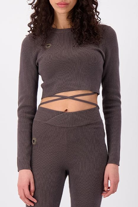 CORD RIB TOP BROWN by Black Bananas