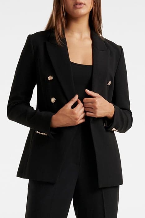 CHLOE MILITARY BLAZER BLACK by Forever New