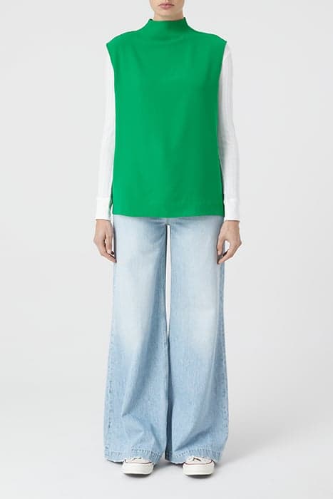 STAND-UP COLLAR TOP SHIRTS & BLOUSES GREEN PATINA by Closed