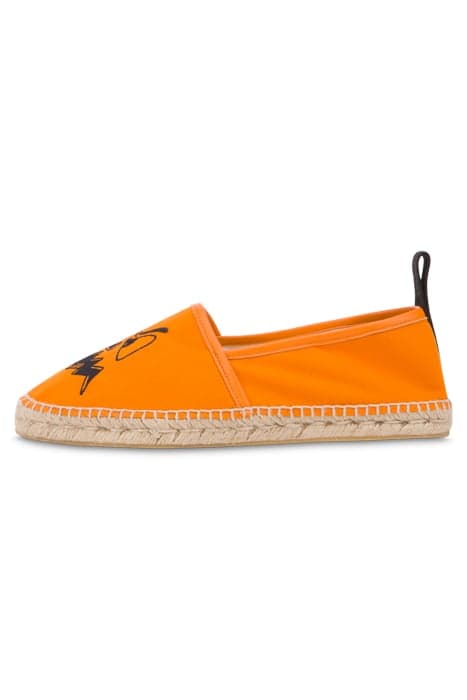 PUMPKIN FACE CANVAS ESPADRILLES ORANGE by Moschino