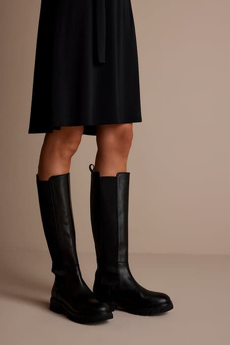 LEATHER HIGH BOOTS BLACK by Summum Woman