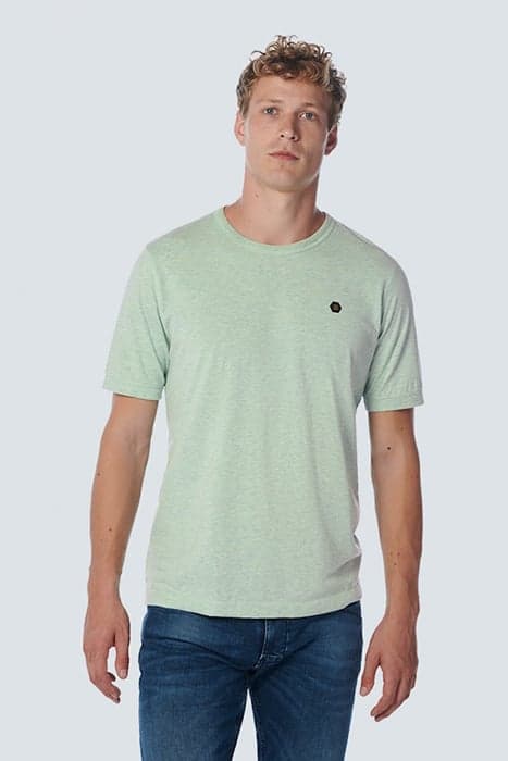 T-SHIRT CREWNECK MELANGE LIGHT SEAGREEN by No Excess