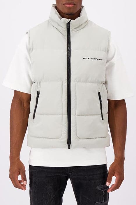 BLOCK BODYWARMER GREY by Black Bananas