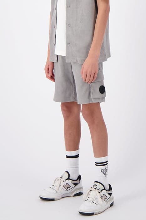 JR. WAFFLE SHORTS GREY by Black Bananas