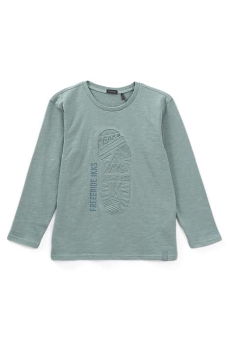 BOYS’ GREEN T-SHIRT WITH EMBOSSED FOOTPRINT by IKKS