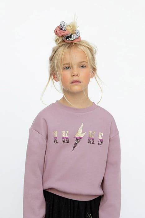 GIRLS’ VIOLET PAISLEY PRINT SLOGAN SWEATSHIRT by IKKS