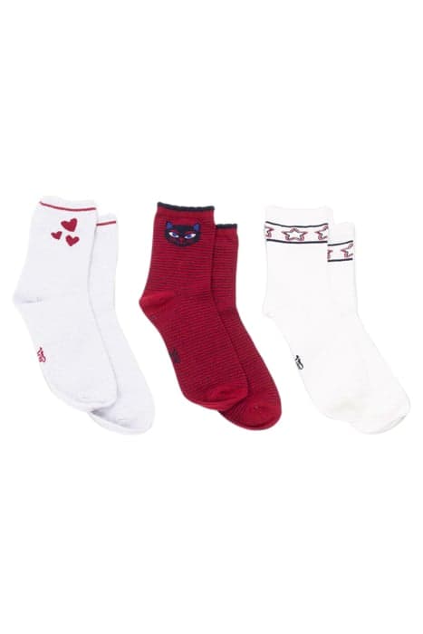 GIRLS’ WHITE/RED/SILVER SOCKS by IKKS