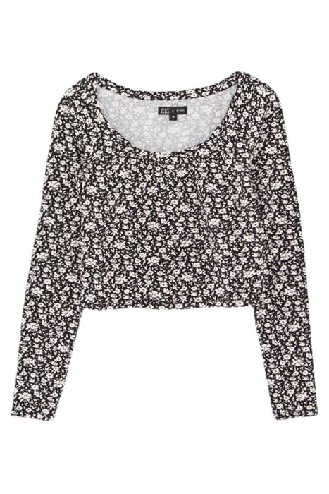 GIRLS’ BLACK FLORAL PRINT T-SHIRT by IKKS