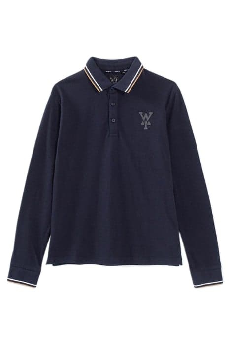 BOYS’ NAVY STRIPED RIBBED POLO SHIRT by IKKS