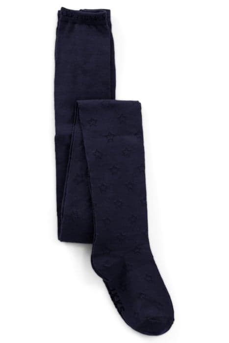 GIRLS’ NAVY OPENWORK KNIT TIGHTS WITH STAR MOTIFS by IKKS