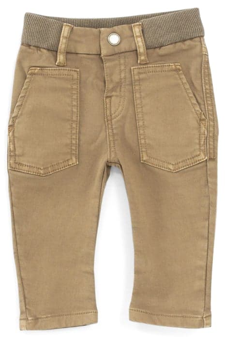 BABY BOYS’ BROWN ELASTICATED WAIST JEANS by IKKS