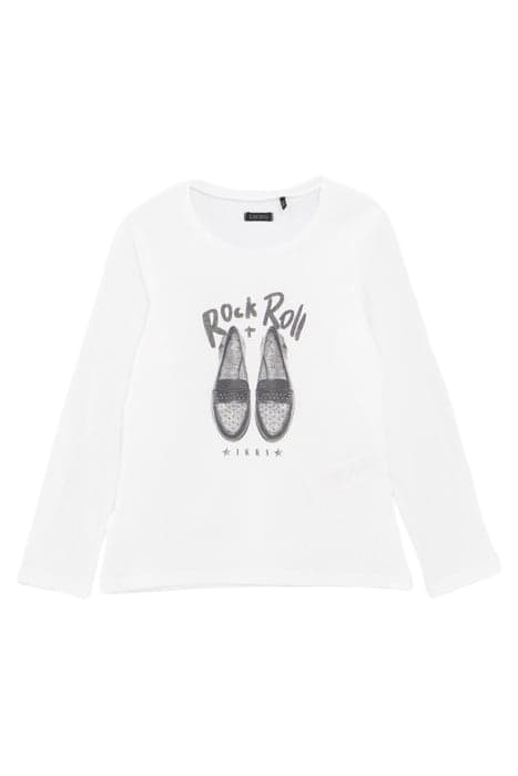 GIRLS’ OFF-WHITE MOCCASINS IMAGE ORGANIC COTTON T-SHIRT by IKKS