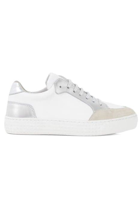 NICKEL, WHITE AND GREY LOW-TOP TRAINERS by ICODE