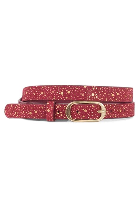 FLASH PINK SUEDE BELT WITH GOLD MOTIF by ICODE