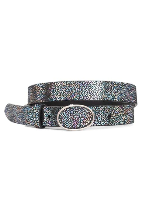 BLACK SUEDE BELT WITH IRIDESCENT MOTIF by ICODE