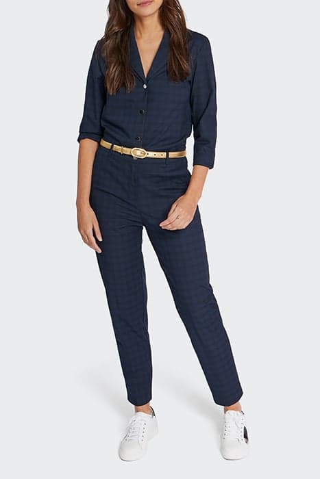 NAVY CHECK JUMPSUIT by ICODE