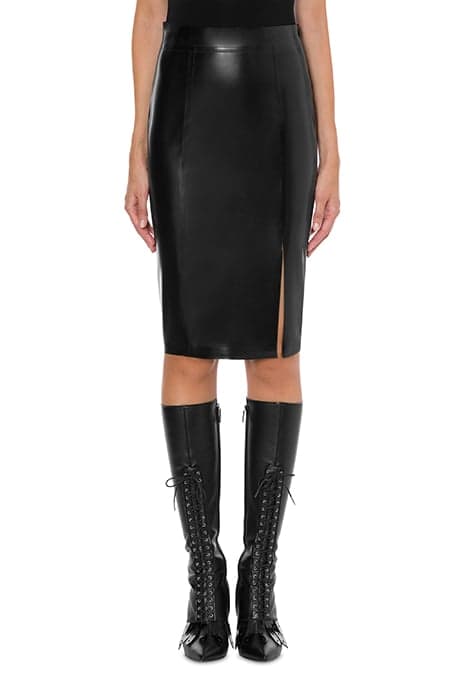 LATEX SKIRT BLACK by Moschino