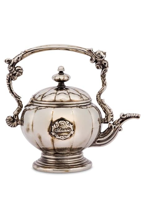 BAROQUE TEAPOT BAG SILVER by Moschino