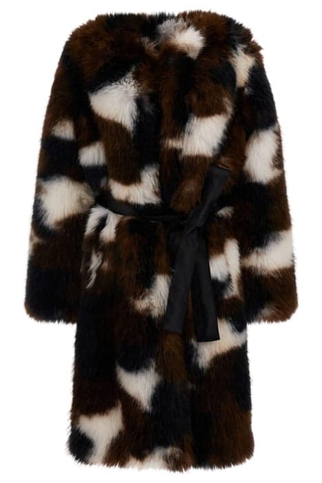 MARA FAUX FUR COAT MARA FANCY MULTI by Marciano by Guess