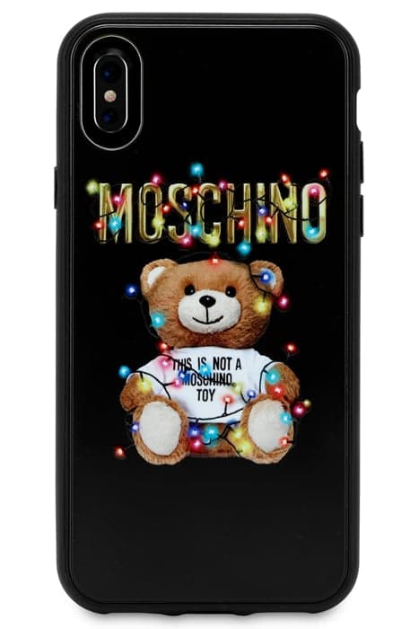 IPHONE X TEDDY HOLIDAY COVER BLACK by Moschino