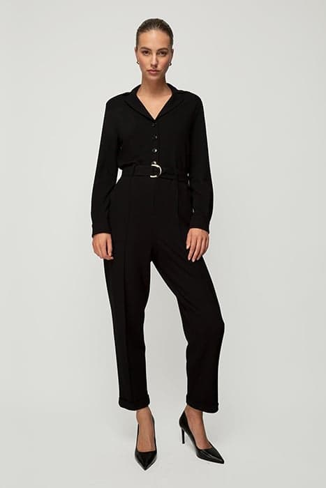 RIB JUMPSUIT REVER BLACK by Vanilia