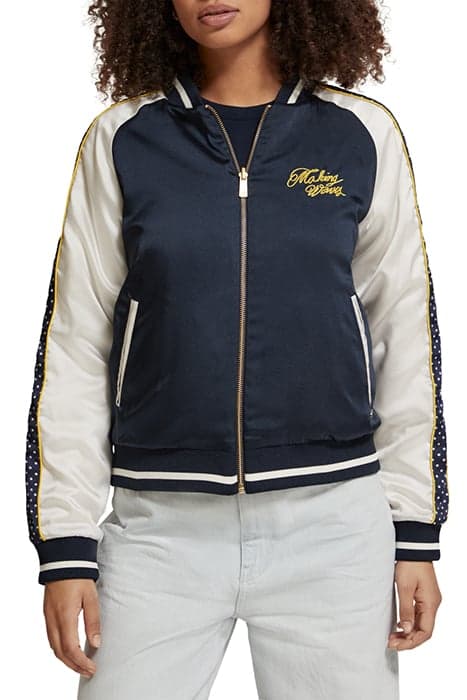 EMBROIDERED BOMBER WITH CONTRAST DETAIL NIGHT by Scotch & Soda