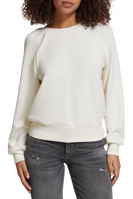 PLEATED SHOULDER SWEATSHIRT SOFT ICE by Scotch & Soda