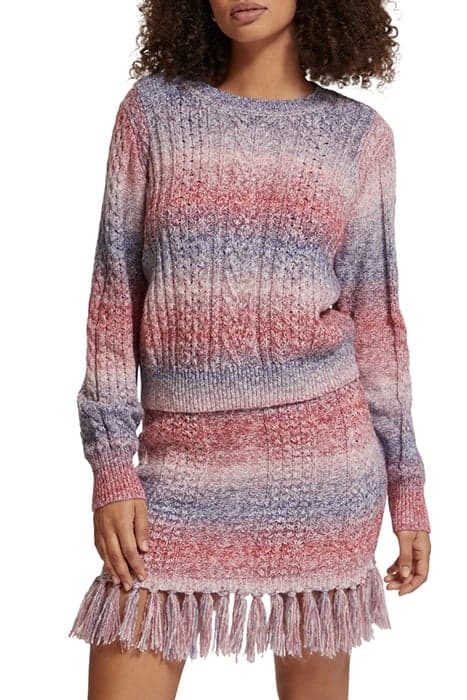 SPACE DYE CREW NECK PULLOVER CHERRY LIPSTICK SPACE DYE by Scotch & Soda