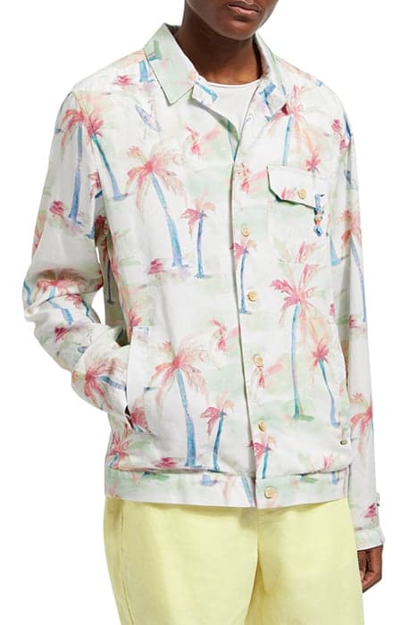 PRINTED TENCEL-HEMP BLOUSON PALMTREE HAWAII AOP by Scotch & Soda