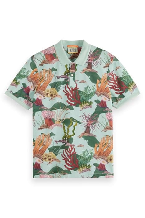 CORAL REEF CAMO PRINT POLO CAMO CORAL AOP by Scotch & Soda