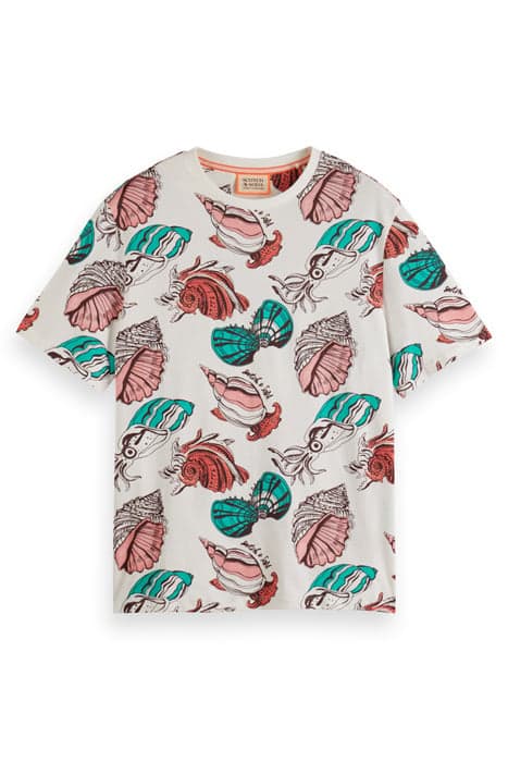 AOP T-SHIRT SEASHELLS WHITE AOP by Scotch & Soda