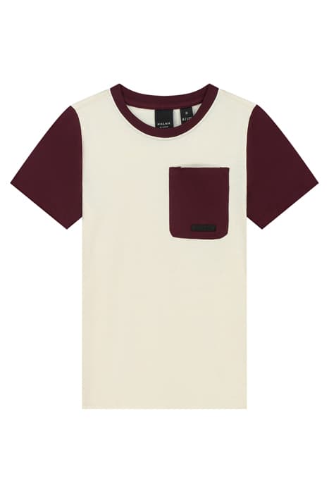 COLORBLOCK TSHIRT BURGUNDY by NIK & NIK