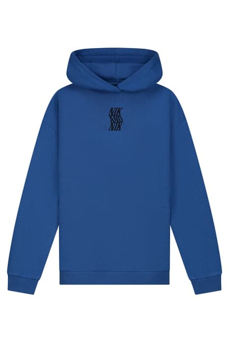 SWIRL LOGO HOODIE COBALT BLUE by NIK & NIK