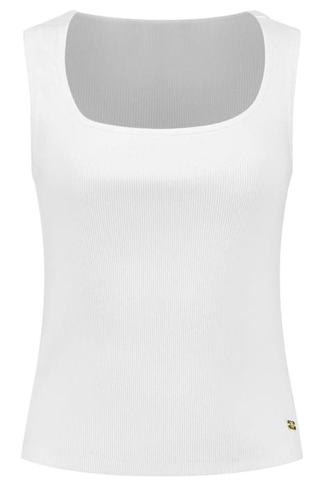 RIB SINGLET STAR WHITE by NIKKIE