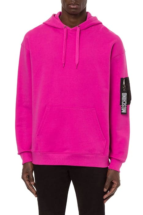 MOSCHINO LOGO HOODED SWEATSHIRT PINK by Moschino