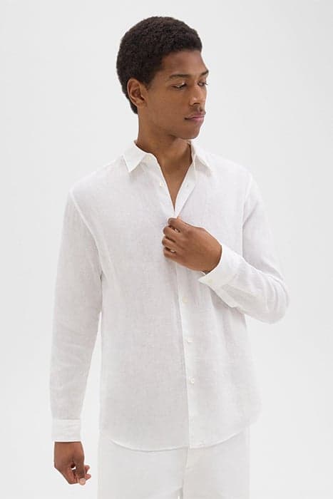 IRVING SHIRT IN RELAXED LINEN WHITE by THEORY