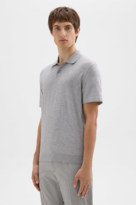 GORIS POLO SHIRT IN LIGHT BILEN LIGHT GREY HEATHER by THEORY