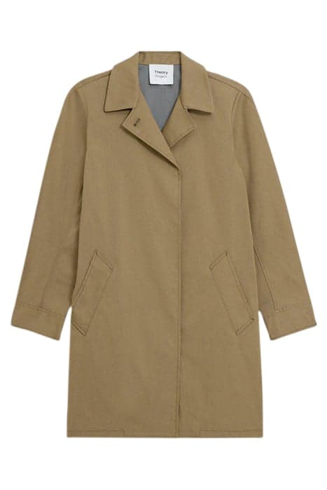 TAILORED COTTON-BLEND COAT BEIGE by THEORY