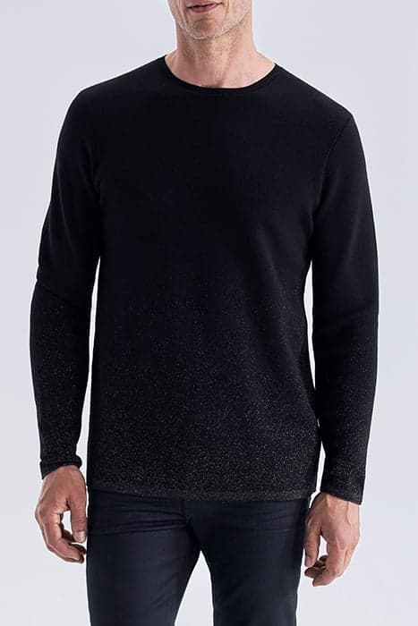 BLACK KNIT PURE EDITION SWEATER, GOLD LUREX BLACK by IKKS