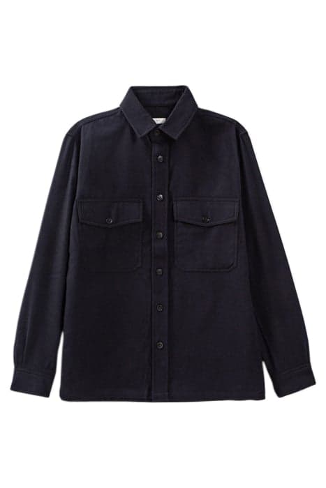 NAVY WOOL BLEND REGULAR OVERSHIRT DARK NAVY by IKKS