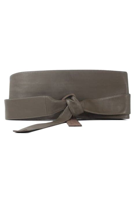 KHAKI LEATHER TIE BELT KHAKI by IKKS